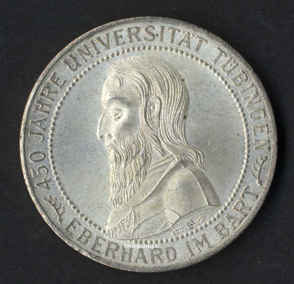 Tuebingen Silbermünze zu 5 Mark aus dem Jahr 1927